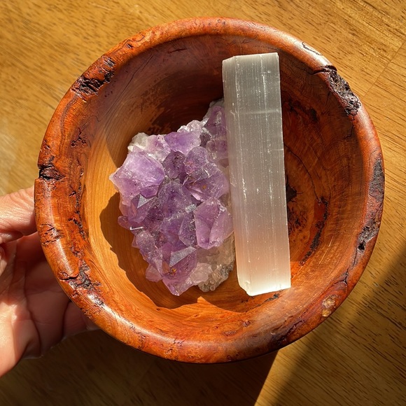 Cherry burl bowl raw edge knots 😍Handmade by Shane Repasky - Picture 10 of 13